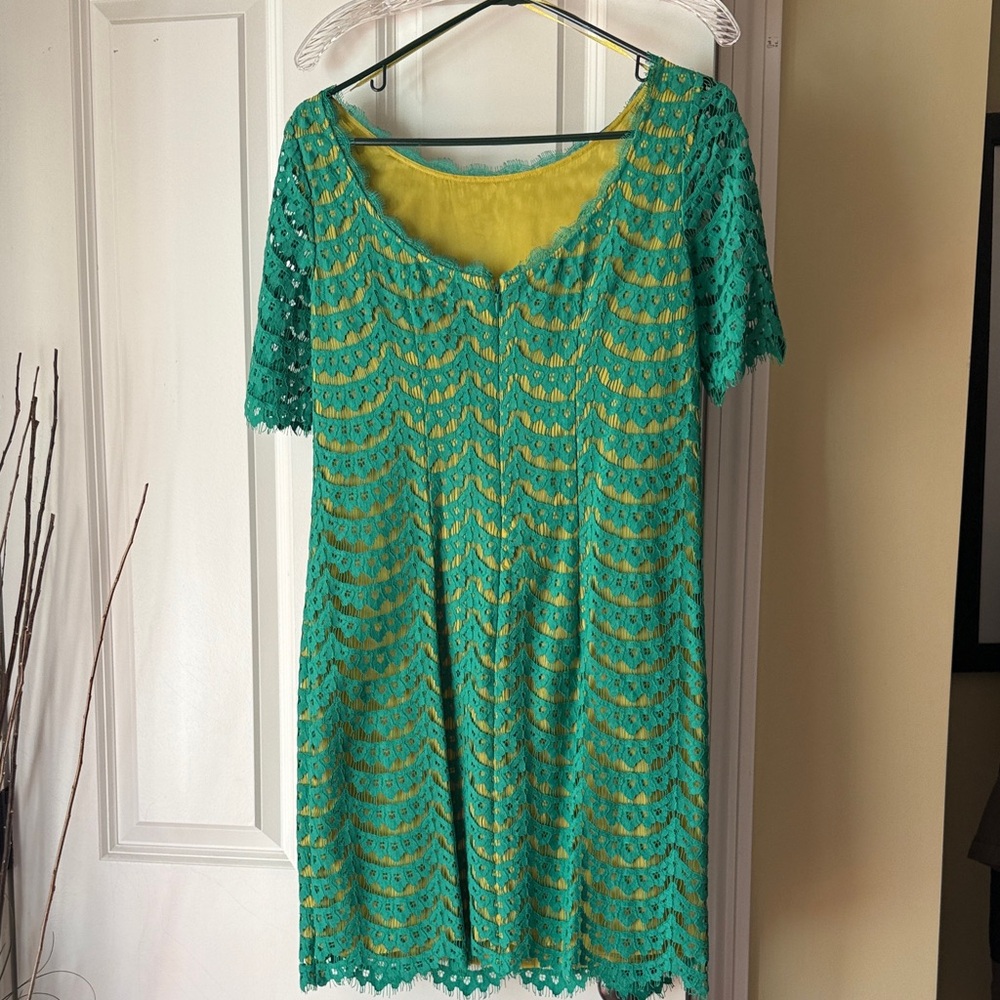 Boden Green Lace Midi Dress - Picture 4 of 4